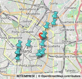 Mappa Via Melzo, 20129 Milano MI, Italia (1.72071)