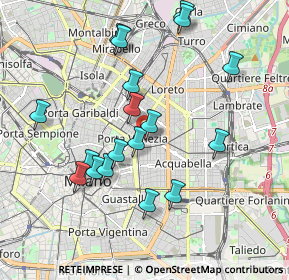 Mappa Via Melzo, 20129 Milano MI, Italia (1.88278)