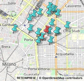 Mappa Via Melzo, 20129 Milano MI, Italia (0.8255)