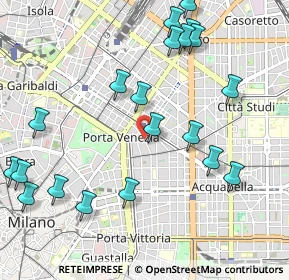 Mappa Via Melzo, 20129 Milano MI, Italia (1.2165)