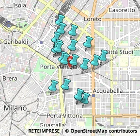 Mappa Via Melzo, 20129 Milano MI, Italia (0.666)