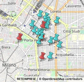 Mappa Via Melzo, 20129 Milano MI, Italia (0.6395)
