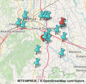 Mappa Via Chiesa Nuova, 36023 Longare VI, Italia (6.88667)
