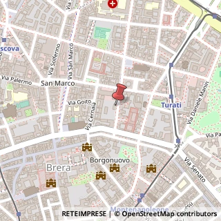 Mappa Bastioni di Porta Nuova, 3, 20121 Milano, Milano (Lombardia)