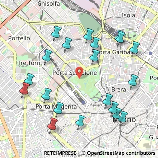 Mappa Viale Adam Mickiewicz, 20121 Milano MI, Italia (1.2625)