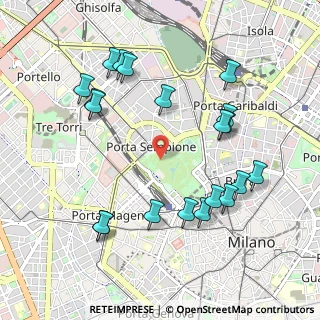 Mappa Viale Adam Mickiewicz, 20121 Milano MI, Italia (1.09)