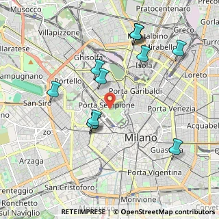 Mappa Viale Adam Mickiewicz, 20121 Milano MI, Italia (2.03583)