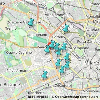 Mappa Via Lorenzo Ghiberti, 20149 Milano MI, Italia (1.51167)