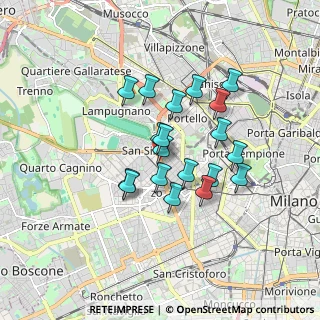 Mappa Viale Murillo, 20149 Milano MI, Italia (1.36105)