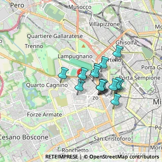 Mappa Via Isaac Newton, 20148 Milano MI, Italia (1.286)