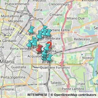 Mappa Via Augusto Vanzetti, 20133 Milano MI, Italia (1.24188)