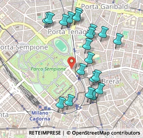 Mappa Viale Gadio, 20121 Milano MI, Italia (0.4935)