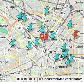 Mappa Viale Gadio, 20121 Milano MI, Italia (2.1635)