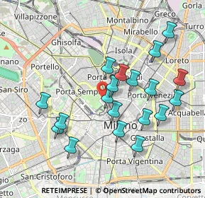 Mappa Viale Gadio, 20121 Milano MI, Italia (1.84526)