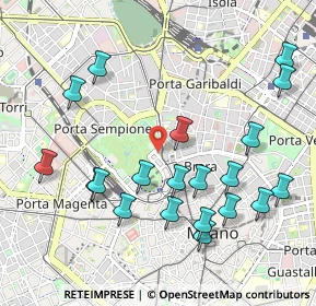 Mappa Viale Gadio, 20121 Milano MI, Italia (1.1125)