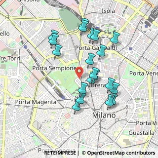 Mappa Viale Gadio, 20121 Milano MI, Italia (0.8745)