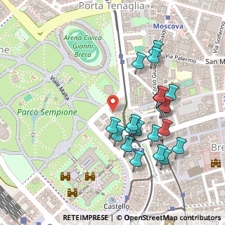Mappa Viale Gadio, 20121 Milano MI, Italia (0.2395)
