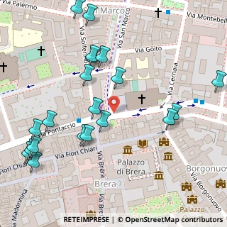 Mappa Piazza San Marco, 20121 Milano MI, Italia (0.155)