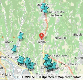 Mappa Via Poiano, 37142 Poiano VR, Italia (2.8505)
