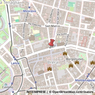 Mappa Via Solferino,  3, 20121 Milano, Milano (Lombardia)