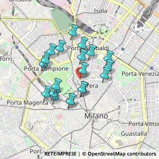 Mappa Via Delio Tessa, 20121 Milano MI, Italia (0.7685)