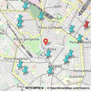 Mappa Via Delio Tessa, 20121 Milano MI, Italia (1.46923)