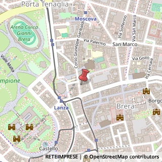 Mappa Corso Garibaldi, 12, 20121 Milano, Milano (Lombardia)