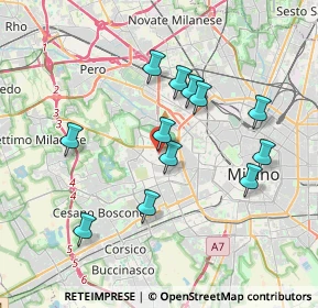 Mappa Via Matteo Civitali, 20147 Milano MI, Italia (3.4025)