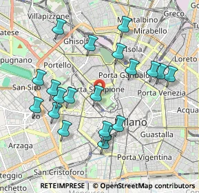 Mappa Viale Luigi Camoens, 20121 Milano MI, Italia (1.9695)