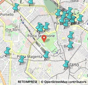 Mappa Viale Luigi Camoens, 20121 Milano MI, Italia (1.239)