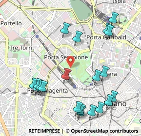 Mappa Viale Luigi Camoens, 20121 Milano MI, Italia (1.2045)