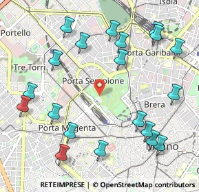 Mappa Viale Luigi Camoens, 20121 Milano MI, Italia (1.2615)