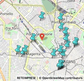 Mappa Viale Luigi Camoens, 20121 Milano MI, Italia (1.214)