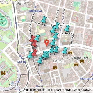 Mappa Via Pontaccio, 20121 Milano MI, Italia (0.175)