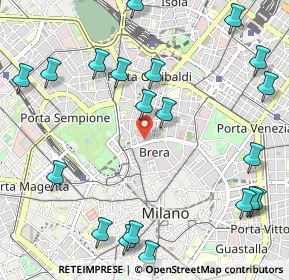 Mappa Via Pontaccio, 20121 Milano MI, Italia (1.3815)