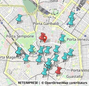 Mappa Via Pontaccio, 20121 Milano MI, Italia (1.0765)