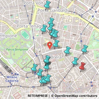 Mappa Via Pontaccio, 20121 Milano MI, Italia (0.5165)
