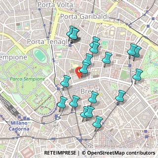 Mappa Via Pontaccio, 20121 Milano MI, Italia (0.4905)