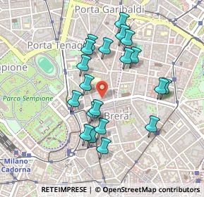 Mappa Via Pontaccio, 20121 Milano MI, Italia (0.425)