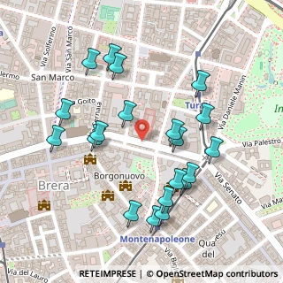 Mappa Via Fatebenefratelli, 20121 Milano MI, Italia (0.2515)
