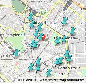 Mappa Via Fatebenefratelli, 20121 Milano MI, Italia (1.038)