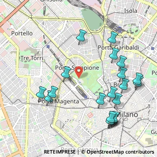 Mappa Viale Guglielmo Shakespeare, 20121 Milano MI, Italia (1.2445)
