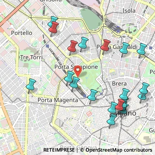 Mappa Viale Guglielmo Shakespeare, 20121 Milano MI, Italia (1.2905)