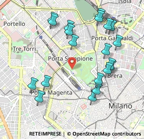 Mappa Viale Guglielmo Shakespeare, 20121 Milano MI, Italia (1.087)