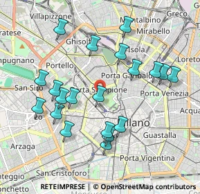 Mappa Viale Guglielmo Shakespeare, 20121 Milano MI, Italia (1.9595)