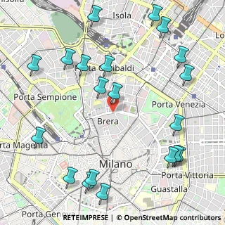 Mappa Via Fiori Oscuri, 20121 Milano MI, Italia (1.3655)