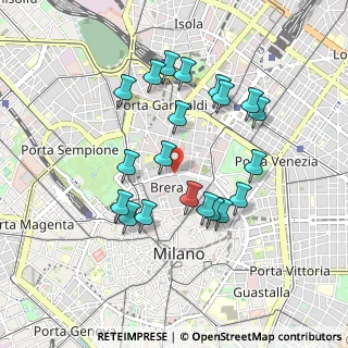 Mappa Via Fiori Oscuri, 20121 Milano MI, Italia (0.8575)