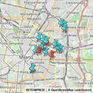 Mappa Milano, 20129 Milano MI, Italia (1.34824)