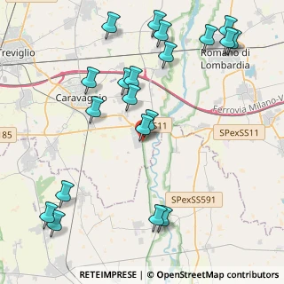 Mappa Via Crema, 24050 Mozzanica BG, Italia (5.069)