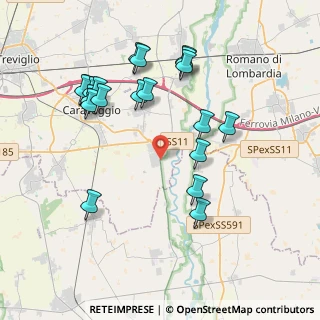 Mappa Via Crema, 24050 Mozzanica BG, Italia (4.088)